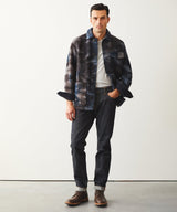 Tie Dye Boucle Chore Jacket in Blue Note