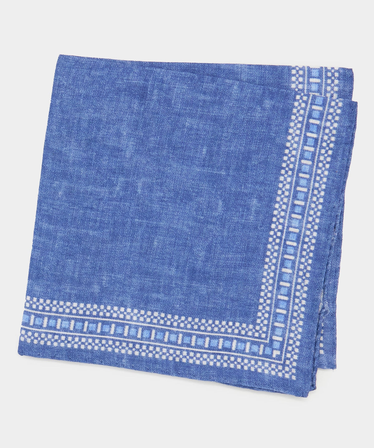 Tile Border Pocket Square in Blue
