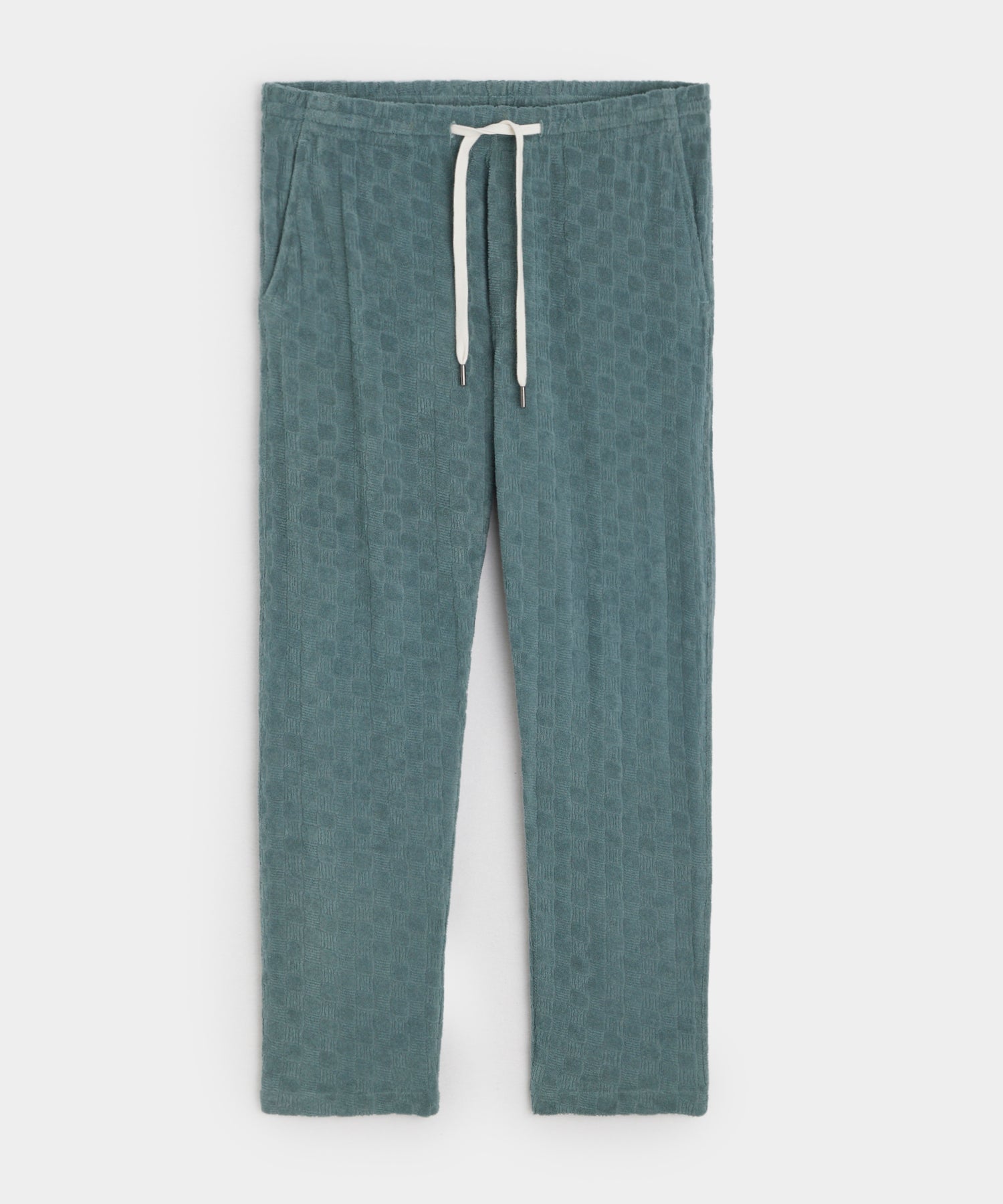 Tile Terry Beach Pant in Green Pewter