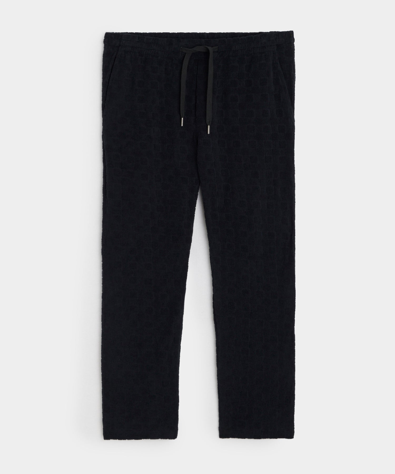 Tile Terry Beach Pant in Pitch Black