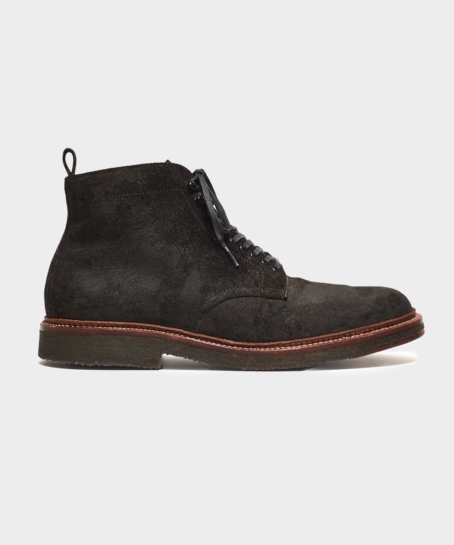 Todd Snyder + Alden Indy Boot in Reverse Earth Chamois