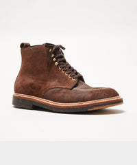 Todd Snyder + Alden Indy Boot in Tobacco Reverse Chamois Leather