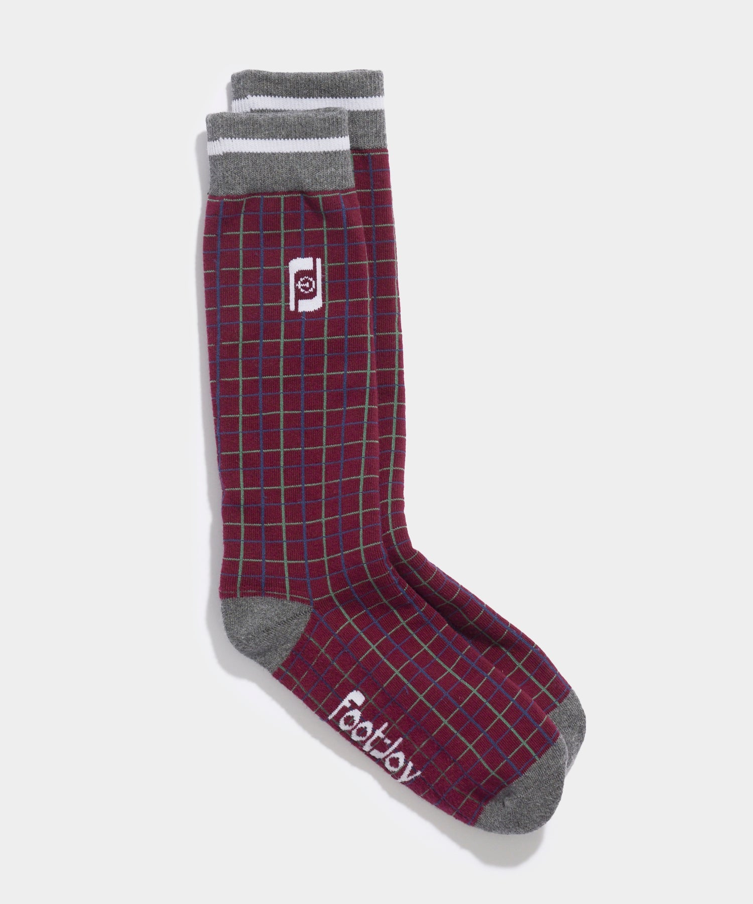 Todd Snyder x Footjoy Knit Golf Sock Wineberry Plaid