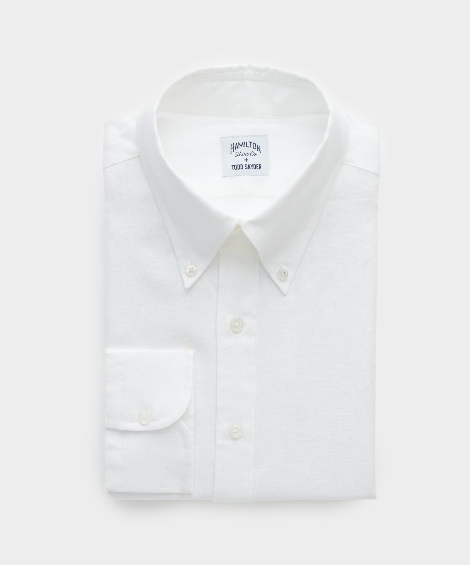 Todd Snyder X Hamilton Linen Dress Shirt In White