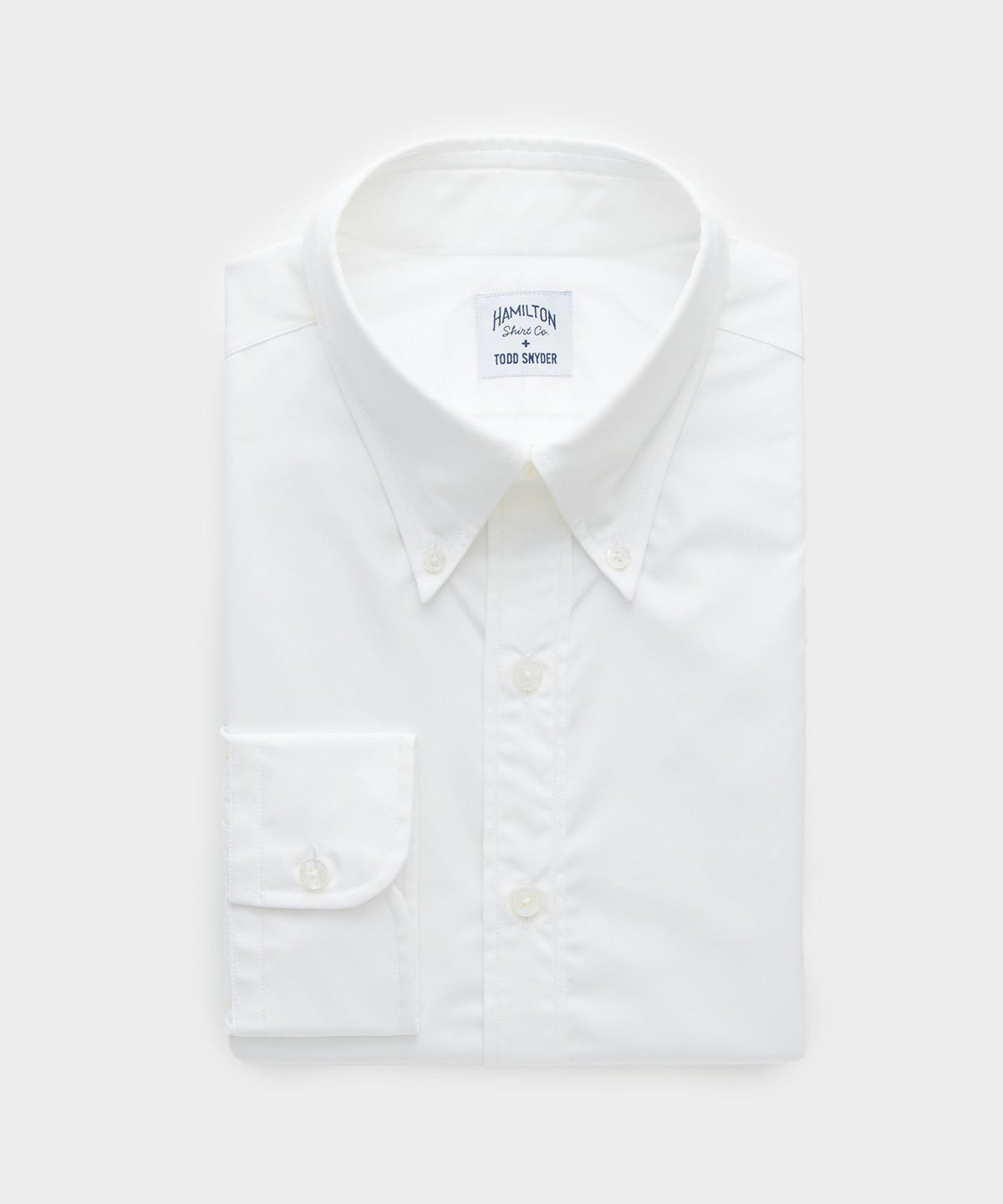 Todd Snyder X Hamilton Wrinkle Free Cotton Dress Shirt In White