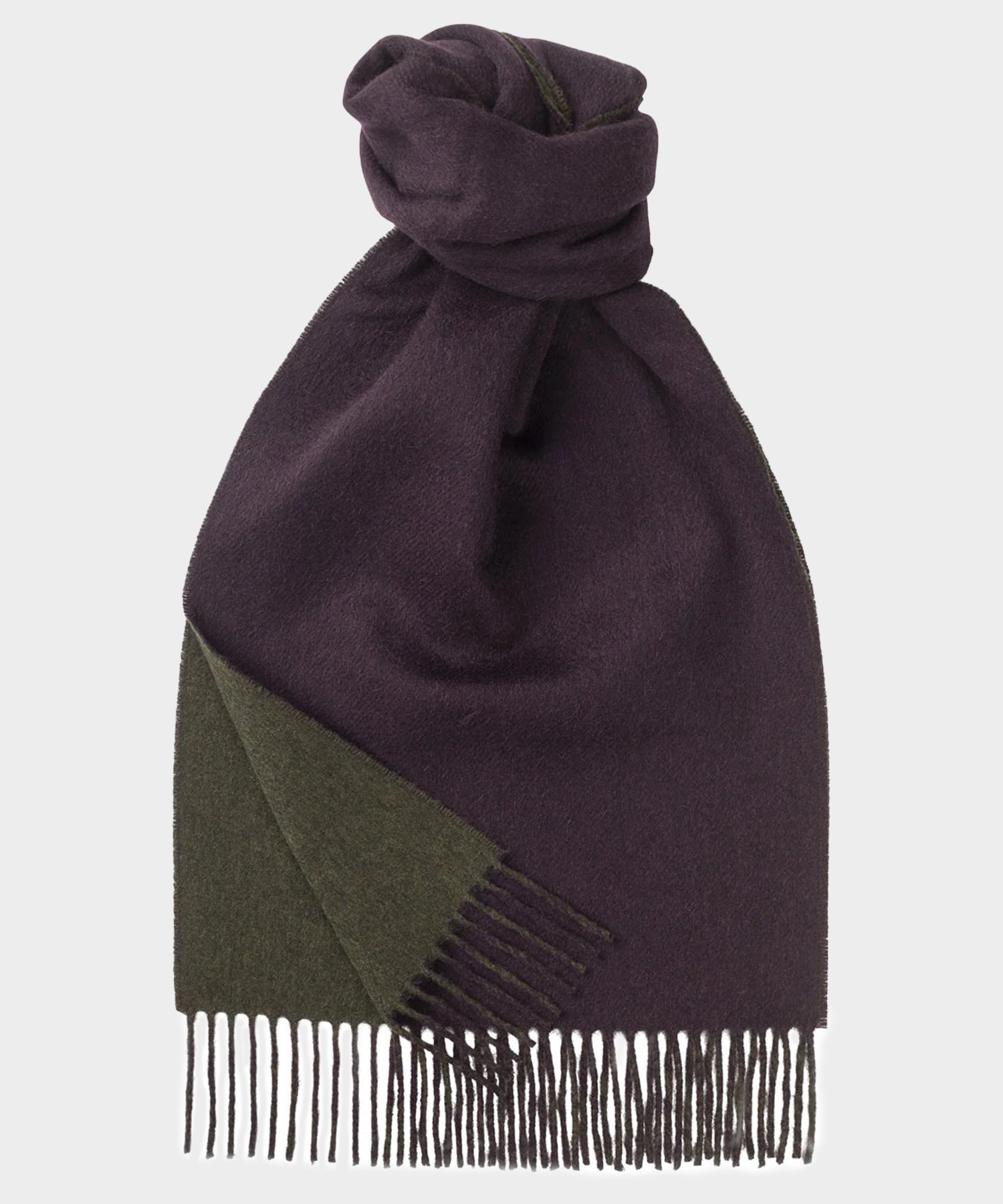 Todd Snyder x Joshua Ellis Double Faced Scarf in Muscat x Loden