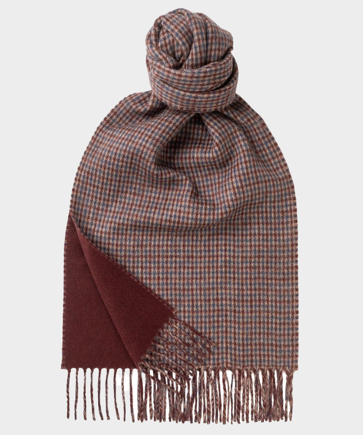 Todd Snyder x Joshua Ellis Double Faced Scarf in Wine