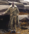 Todd Snyder X Private White DB Great Coat with Removable Shearling Top Collar