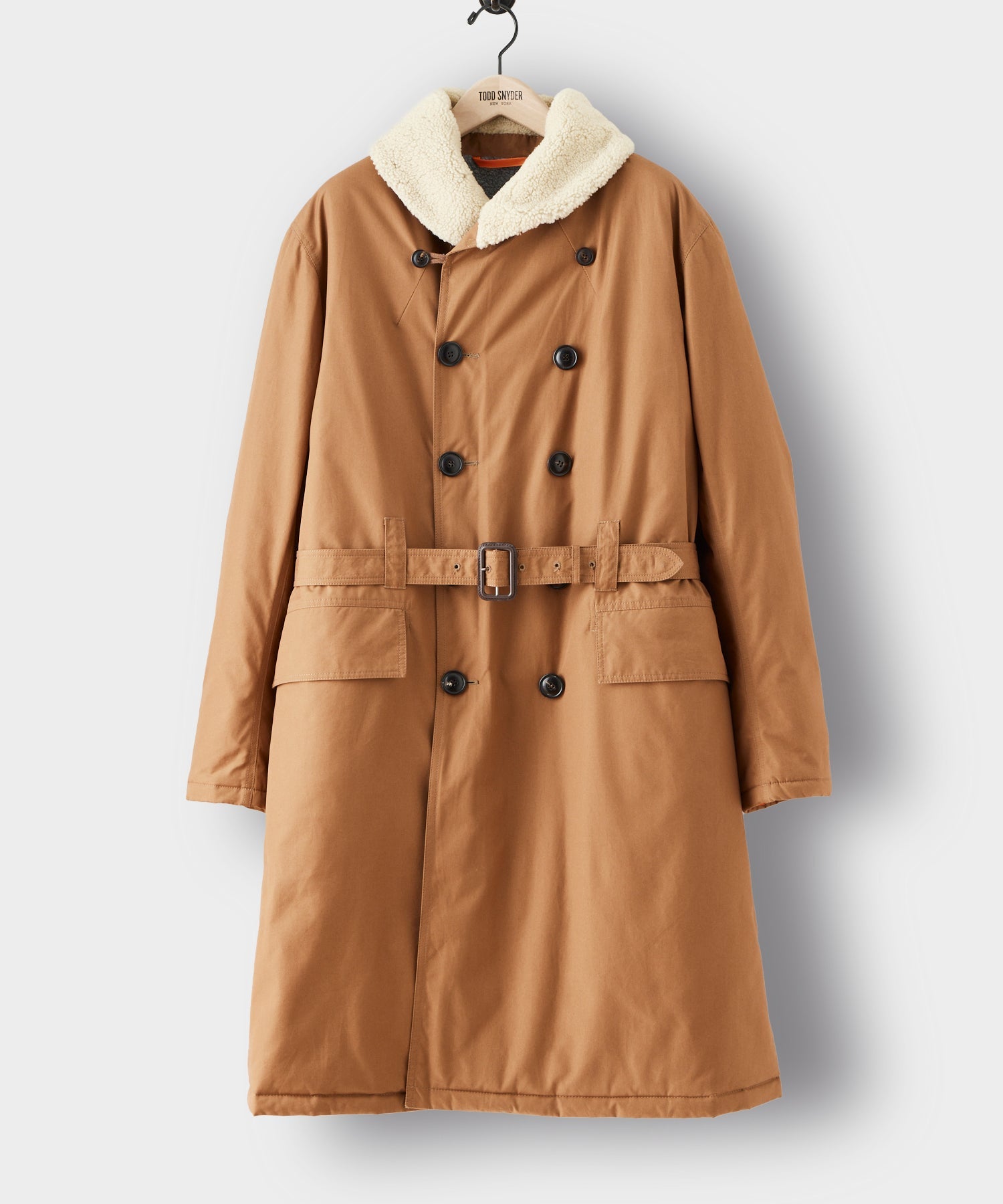 Todd Snyder x Private White Jeep Coat with Shearling Shawl Collar