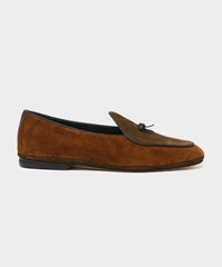 Todd Snyder x Rubinacci Belgian Loafer Colorblock Suede Brown