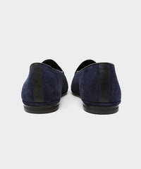 Todd Snyder x Rubinacci Belgian Suede Loafer in Navy