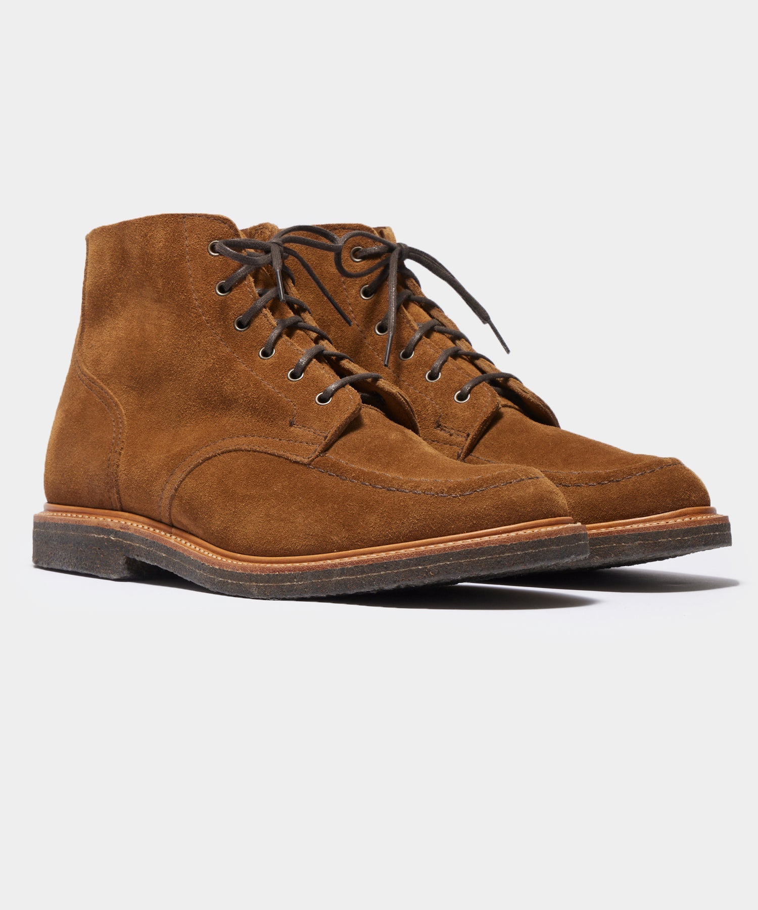 Todd Snyder x Sanders Apron Suede Boot in Tobacco