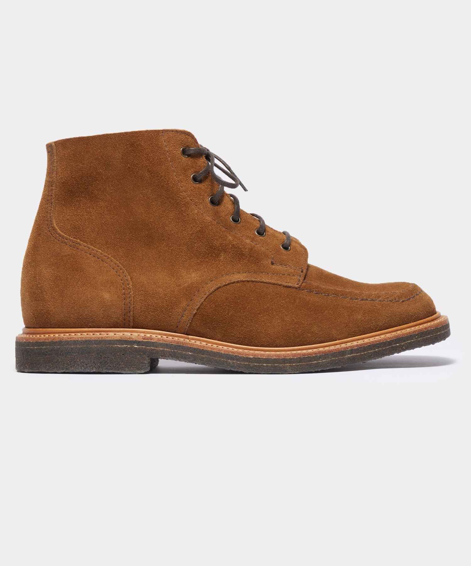 Todd Snyder x Sanders Apron Suede Boot in Tobacco