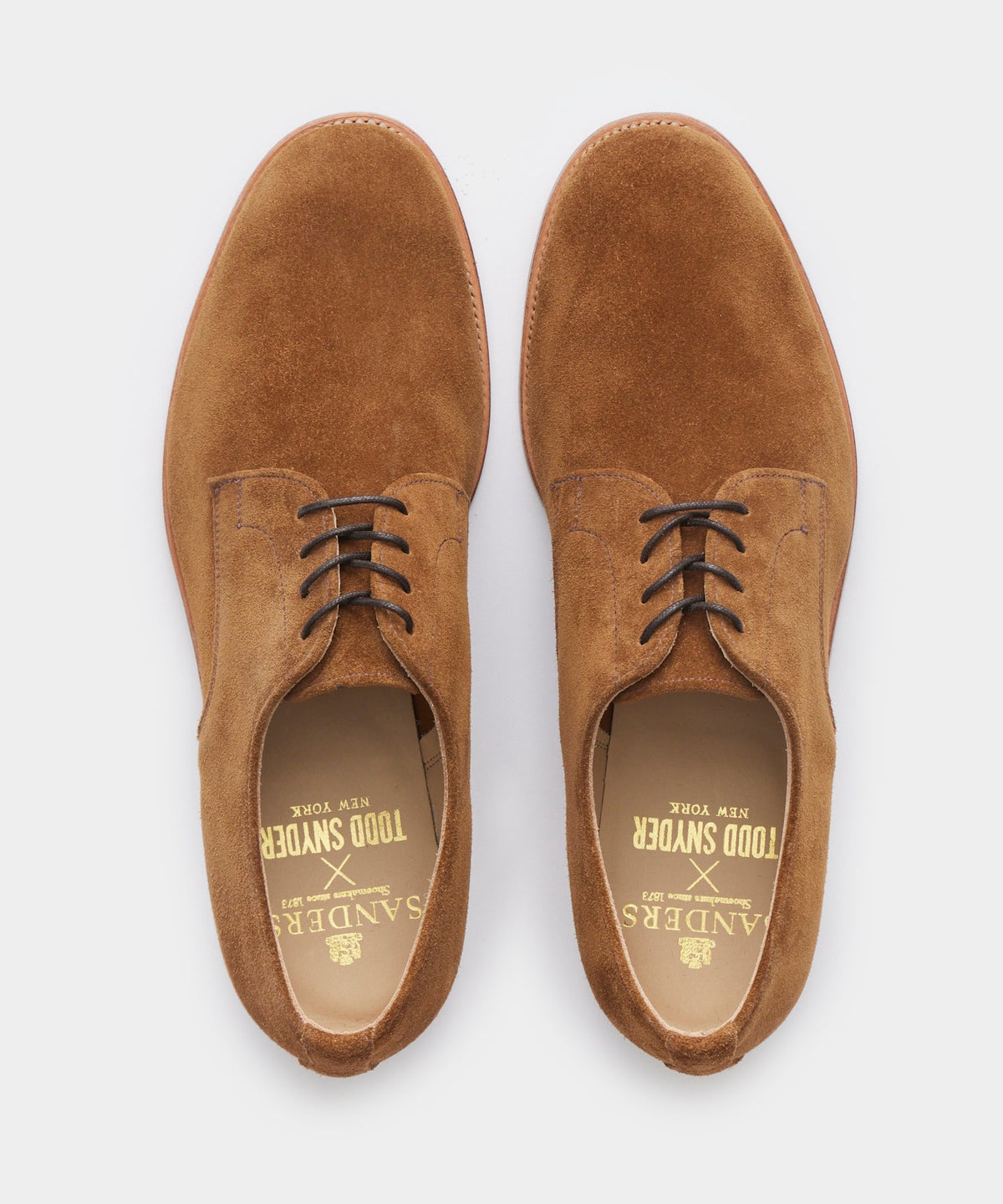 Todd Snyder x Sanders Archie Unconstructed Lace-Up Suede Derby