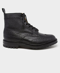 Todd Snyder x Tricker's Scotch Grain Leather Stow Boot In Black