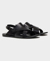 Tuscan Leather Crossover Backstrap Sandal in Black