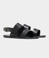 Tuscan Leather Double Strap Sandal in Black