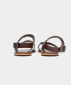 Tuscan Leather Double Strap Sandal in Brown