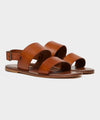 Tuscan Leather Double Strap Sandal in Warm Cognac