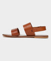Tuscan Leather Double Strap Sandal in Warm Cognac