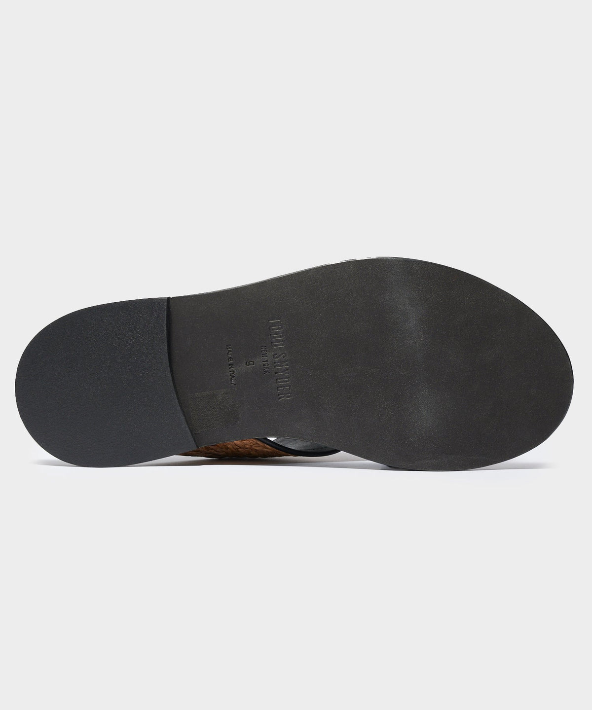 Tuscan Leather & Raffia Crossover Sandal