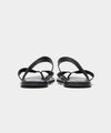 Tuscan Leather Thong Cross Sandal in Black