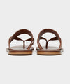 Tuscan Leather Thong Cross Sandal in Warm Cognac