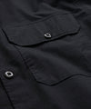 Two Pocket Poplin Shirt in Black