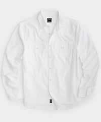 Two Pocket Poplin Shirt in White