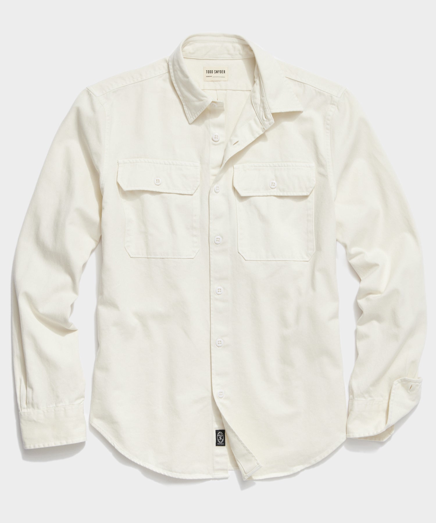 Two Pocket Utility Long Sleeve Shirt In Bisque