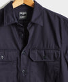 Two Pocket Utility Long Sleeve Shirt In Navy