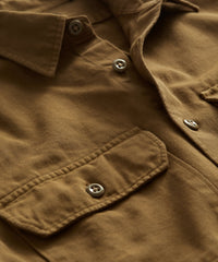 Two Pocket Utility Long Sleeve Shirt In Ochre Rust
