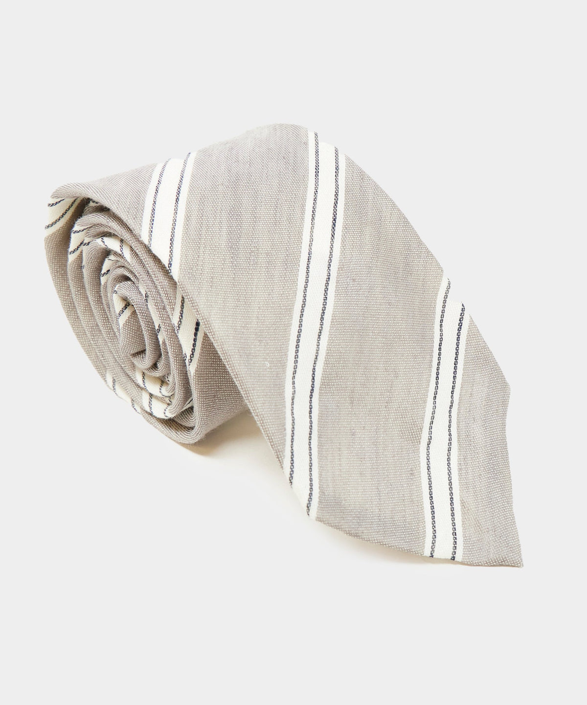Vintage Stripe Tie in Taupe
