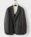 Wool Flannel Sutton Suit Jacket in Charcoal