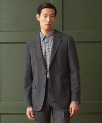 Wool Flannel Sutton Suit Jacket in Charcoal