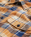 Yellow Blue Two-Pocket Flannel Shirt