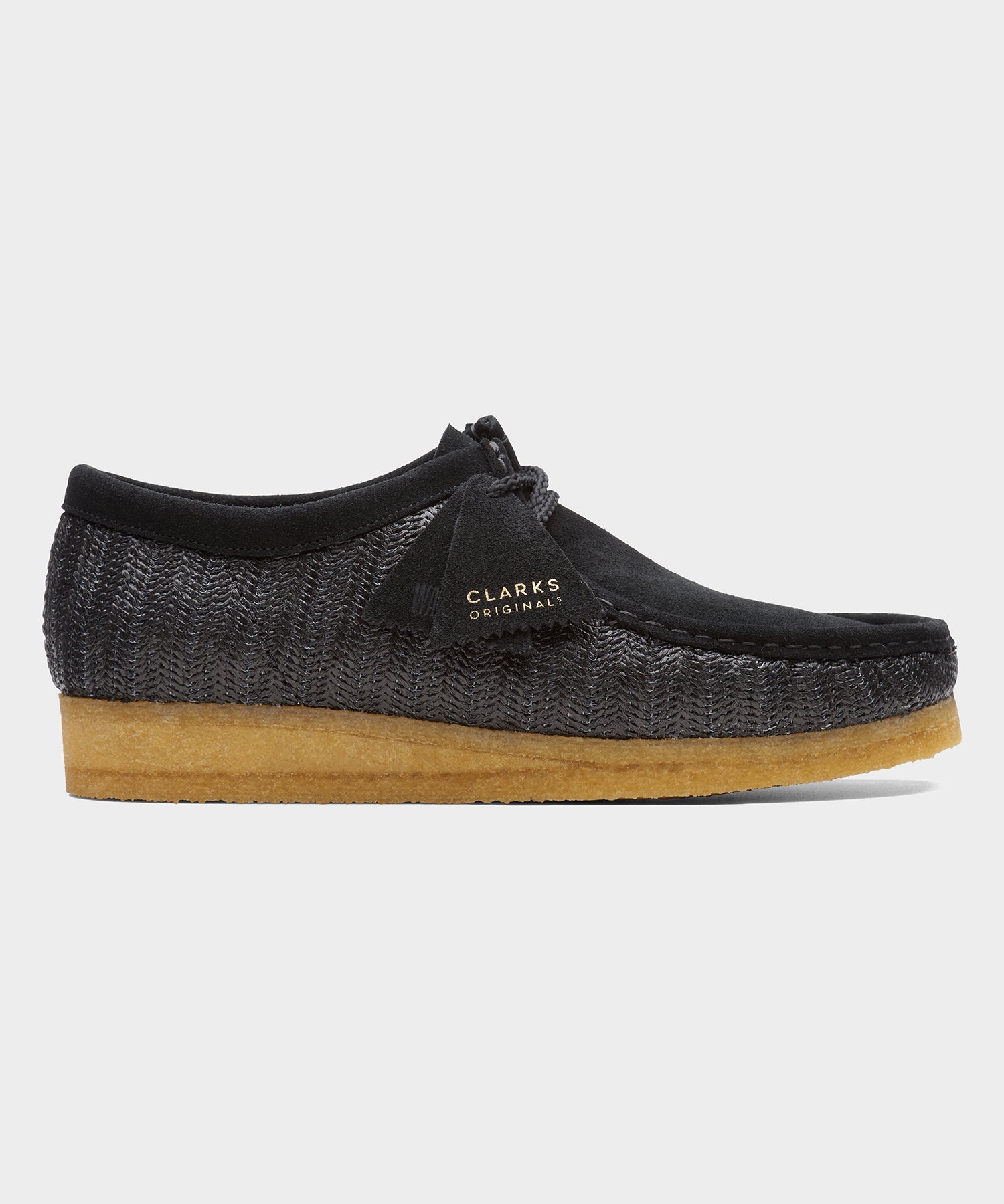 sensor indre Hej hej Clarks Wallabee in Black Raffia