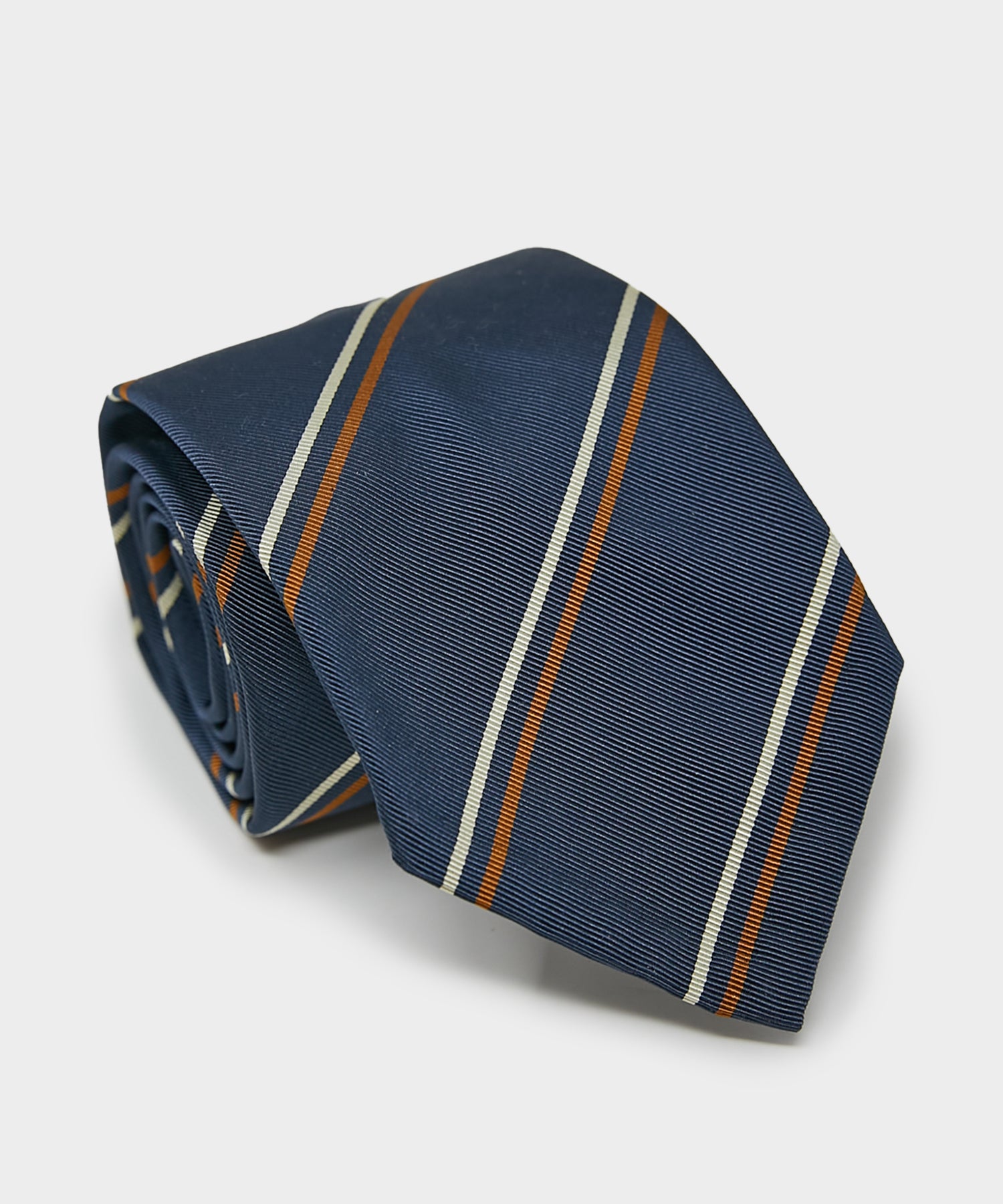 Navy Double Stripe Tie