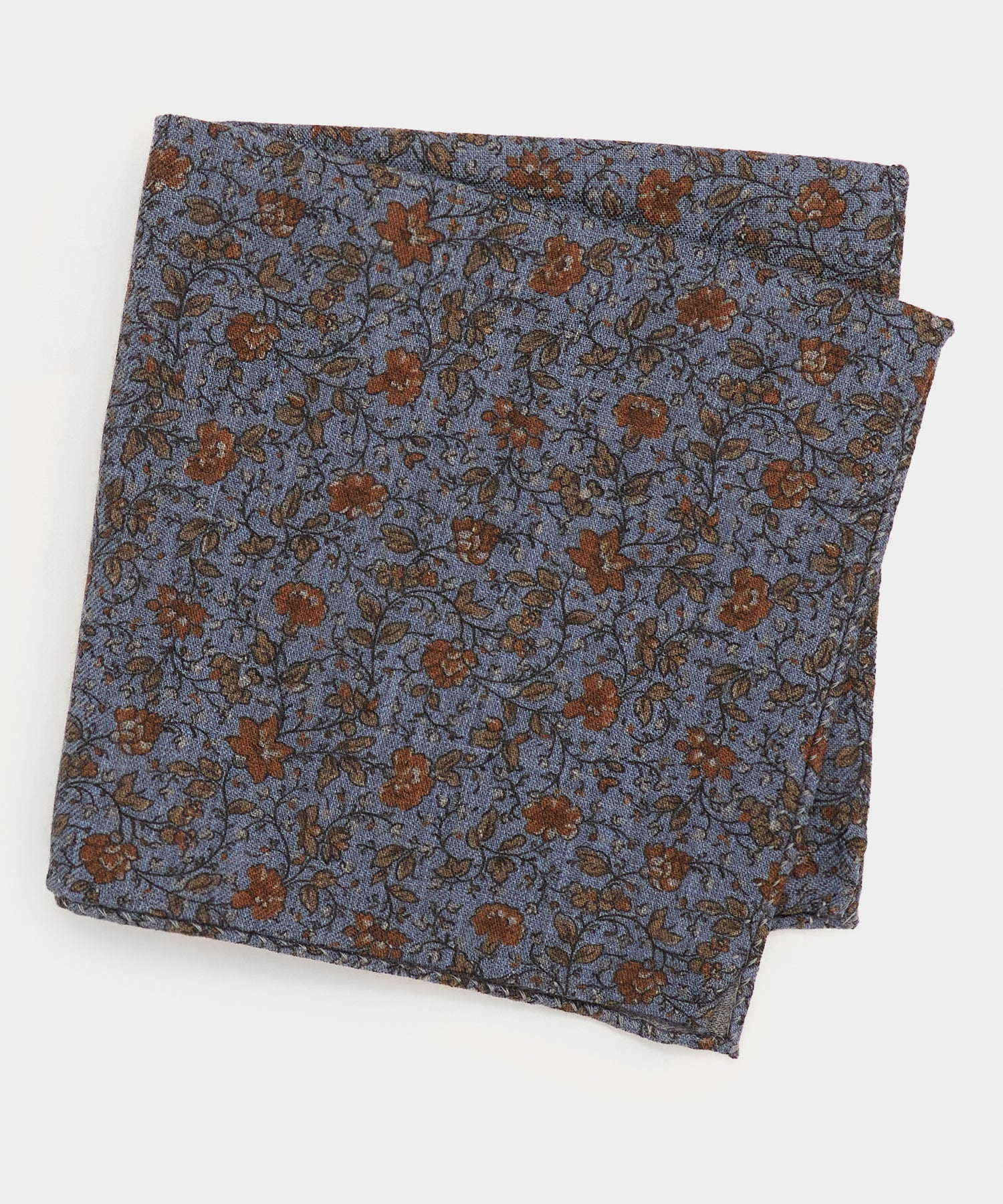 Italian Pocket Square in Blue Floral