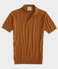 John Smedley x Todd Snyder Adrian Polo In Ginger