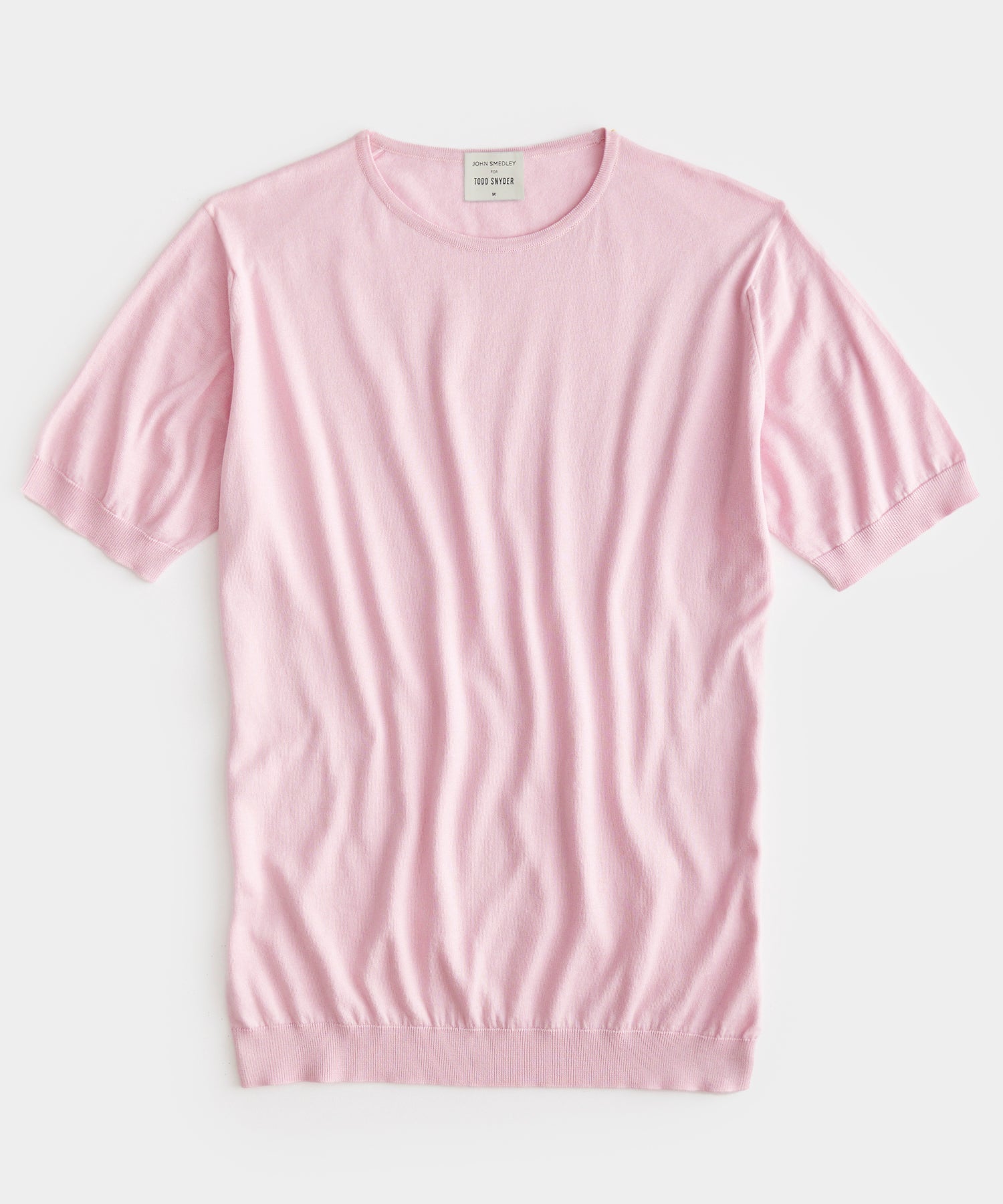John Smedley x Todd Snyder Belden Tee In Shell Pink