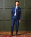 Italian Linen Madison Suit in Naval Blue Pinstripe