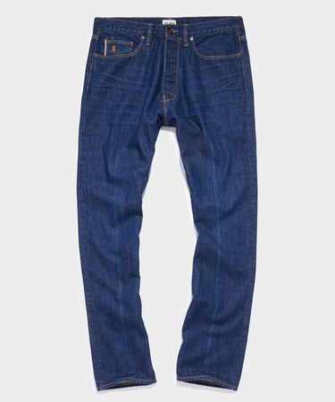 Classic Fit Selvedge Jean in Creased Medium Wash - Todd Snyder