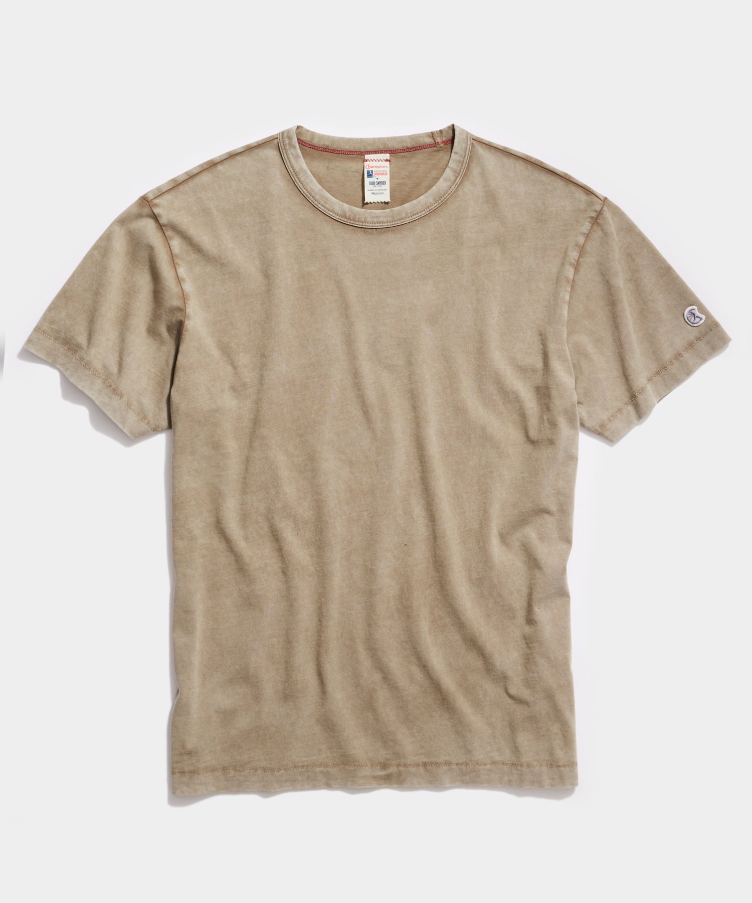 Sun-Faded Champion Basic Jersey Tee in Toasted Almond