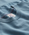 Sun-Faded Midweight Short Sleeve Sweatshirt in Oil Blue