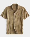 Made in L.A. Montauk Tipped Full Placket Polo in Pine Cone