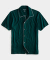 Made in L.A. Montauk Tipped Full Placket Polo in Botanical Green