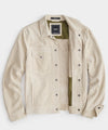 Italian Suede Snap Dylan Jacket in Sand