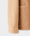 Italian Brushed Wool Chore Coat in Camel