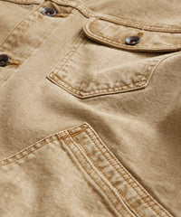 Medium Sand Tint Varsity Patches Denim Jacket S / Medium Sand Tint